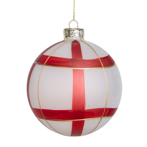 GLASS TOP WITH RED LINES L