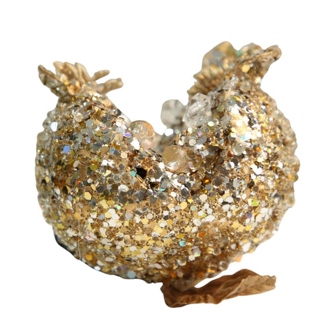 GOLD COLORED POMEGRANATE WITH DIAMONDS