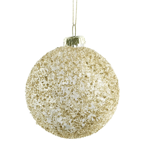 TRANSPARENT GLASS TOP WITH GOLD STONES L