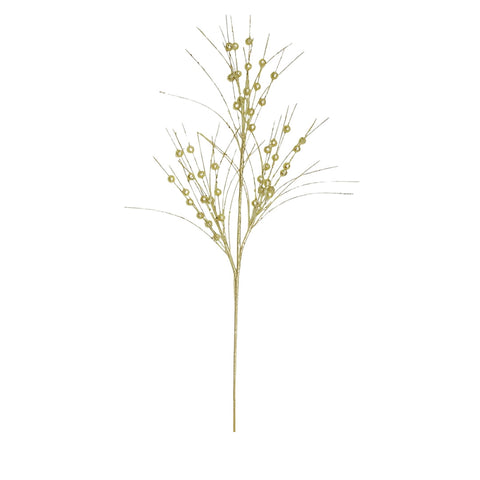BERRIES BRANCH WITH GOLD THREAD