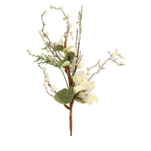 BRANCH WITH WHITE BALLS