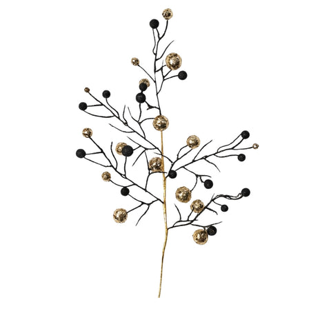 BRANCH WITH SILVER/BLACK BALLS
