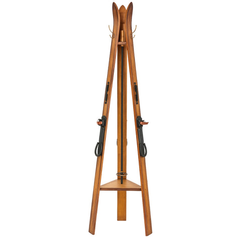 ANTIQUE WOODEN COAT HANGER WITH SKI