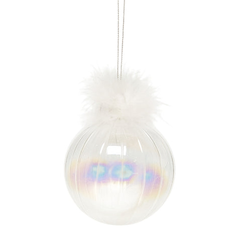 SILVER TOP WITH FEATHERS M