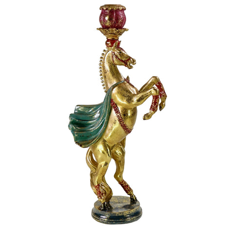 DECORATIVE HORSE WITH CANDLES