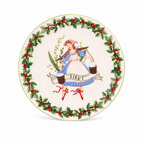 SET ME 12 PJATA PORCELANI "12 DAYS" – E BARDHË/E KUQE