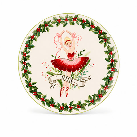 SET ME 12 PJATA PORCELANI "12 DAYS" – E BARDHË/E KUQE