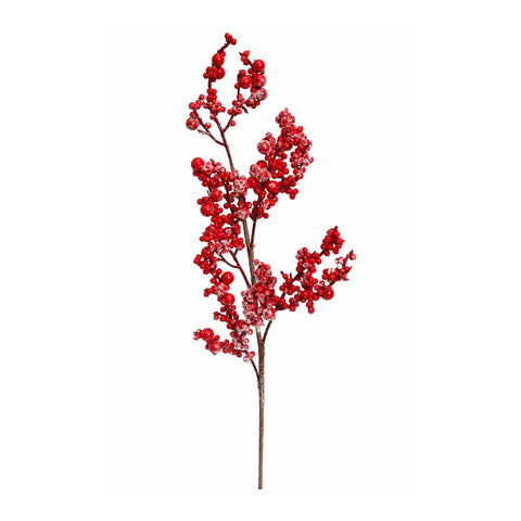 Degë me berries te kuq 65 cm – dekor Krishtlindjesh