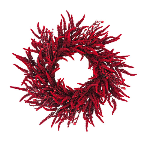 RED WHEAT EAR WITH BERRY WREATH, D 76 CM