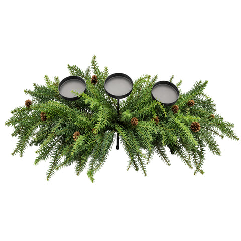 ARAUCARIA WITH PINECONE CANDLE HOLDER, W 104 CM
