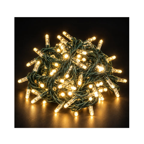 CHAMPAGNE GOLD LED, GREEN CABLE, 100 LEDS, 230V