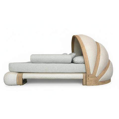 Daybed AVELIN me Dru Teak & Litar Poliester