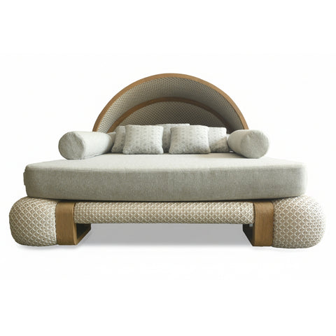 Daybed AVELIN me Dru Teak & Litar Poliester