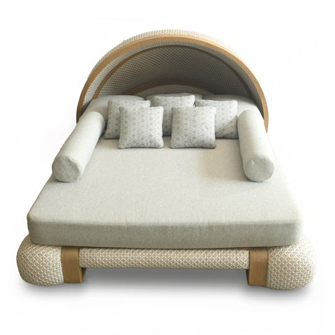 Daybed AVELIN me Dru Teak & Litar Poliester