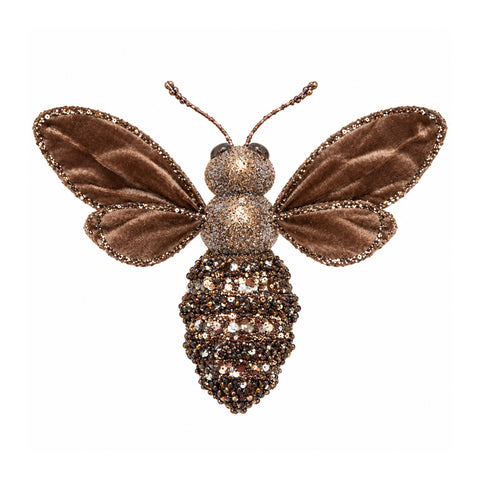 CARAMEL BROWN CLIP-ON BEE – S