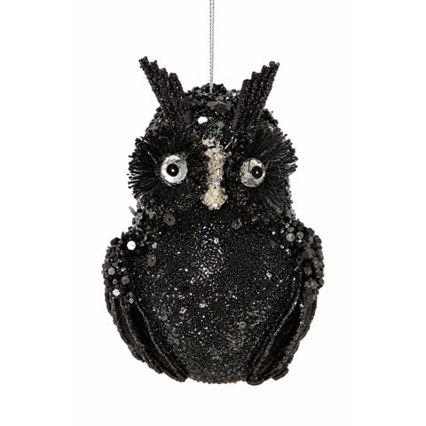 BLACK DECORATIVE OWL