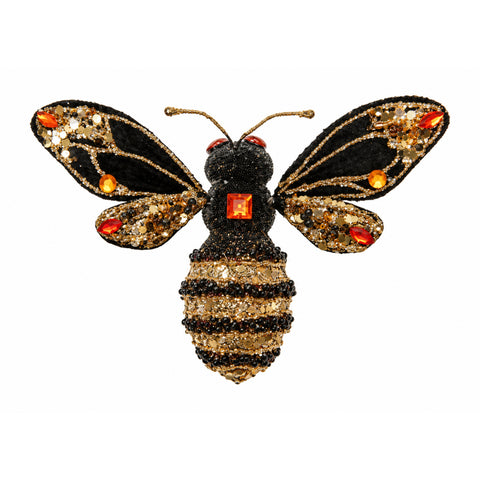 BLACK/GOLD CLIP-ON BEE – S