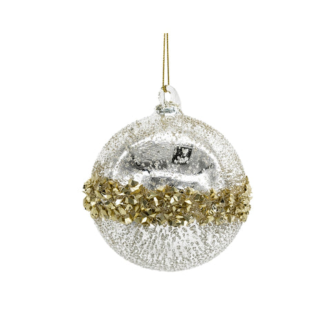 SILVER TOP WITH GOLD RING