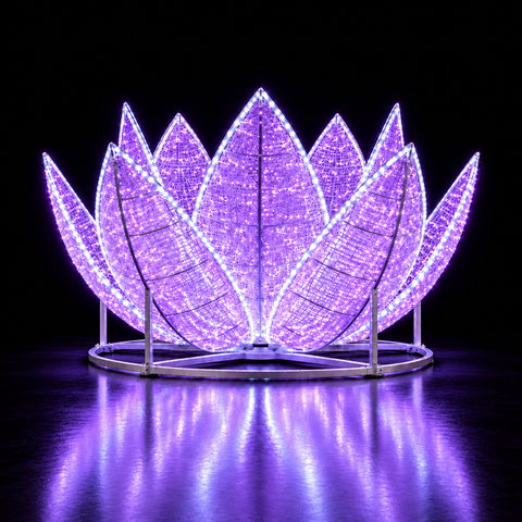 3D LOTUS WITH LED LIGHTS