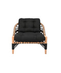 Poltron PILUR me Dru Teak dhe Litar Poliester black