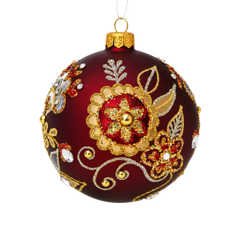 BURGUNDY FILIGREE BALL