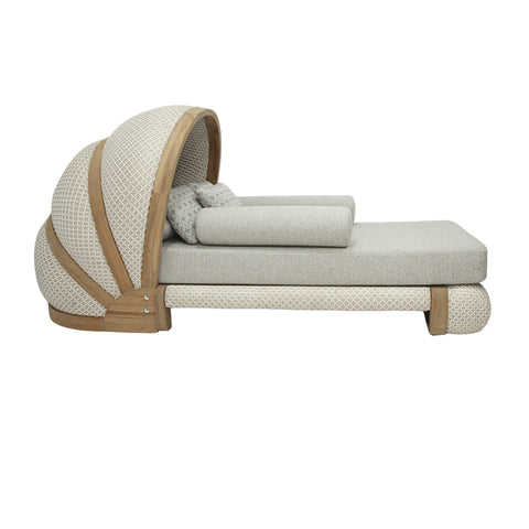 Single Daybed AVELIN me Dru Teak & Litar Poliester