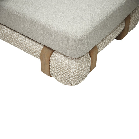 Single Daybed AVELIN me Dru Teak & Litar Poliester