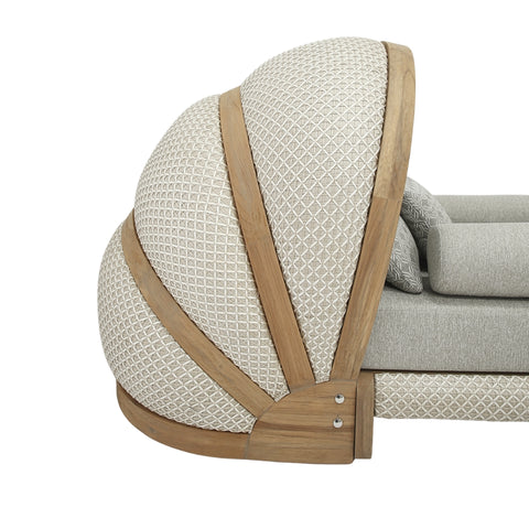 Single Daybed AVELIN me Dru Teak & Litar Poliester