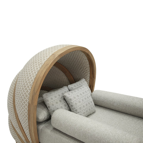 Single Daybed AVELIN me Dru Teak & Litar Poliester