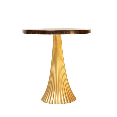 Tavolinë SOLSTICE me Bazë Gold Sculptural