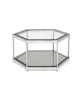 Tavolinë HEXA Silver me Inoks & Xham