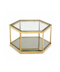 Tavolinë HEXA me Inoks Gold & Xham