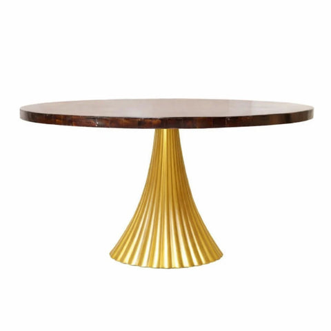 Tavolinë SOLSTICE me Bazë Gold Sculptural
