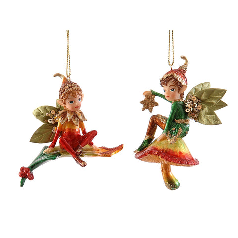 ORNAMENT ELF PREJ POLIRESINE