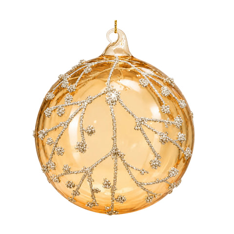 GOLD BALL WITH GLITTER 