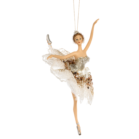 BALLERINA WITH PEARL DRESS ORNAMENT