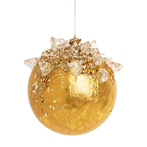 GOLD TOP WITH CRYSTALS S